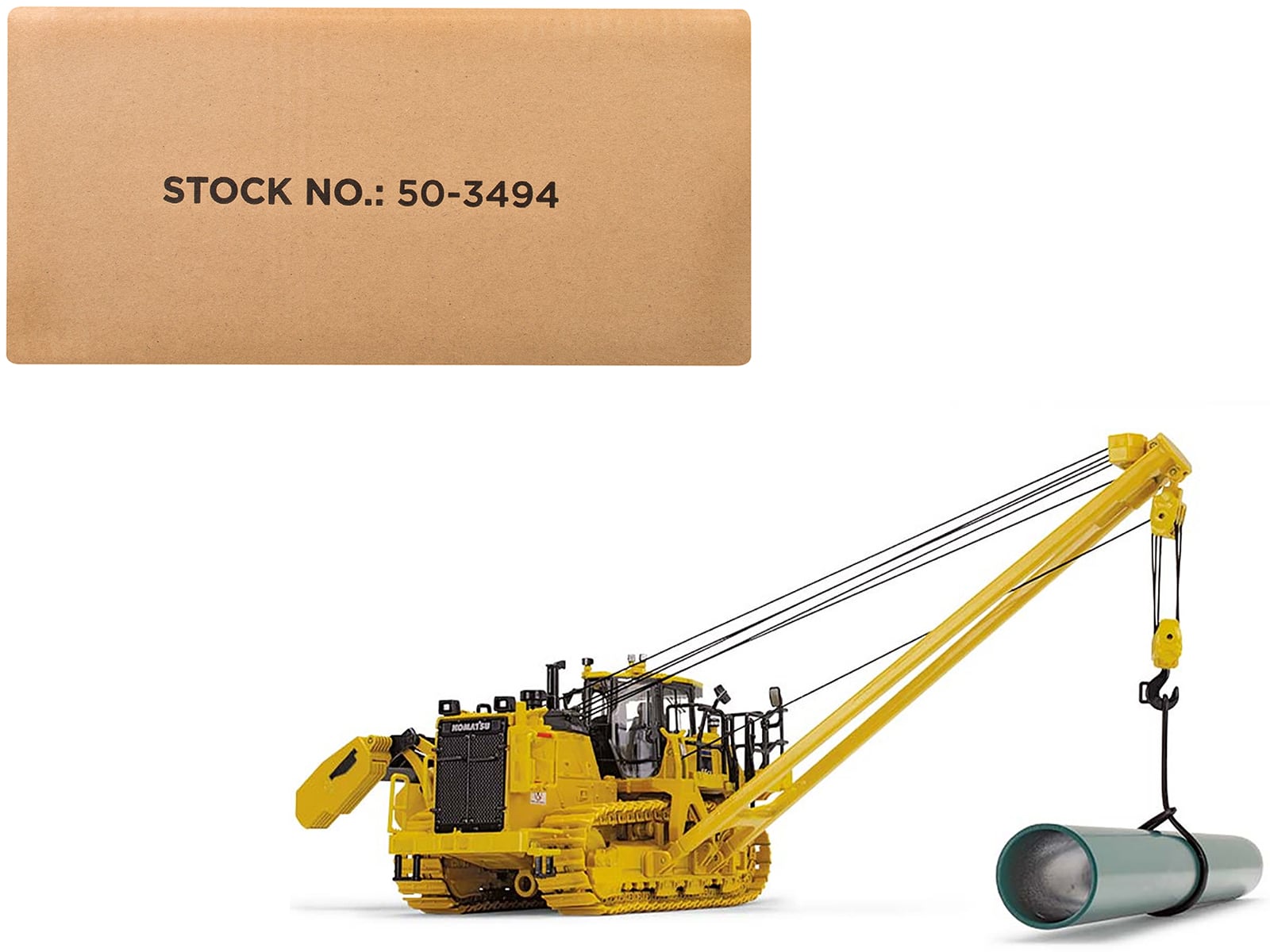 Komatsu D155CX-8 With K170 Pipelayer Yellow with Accessories 1/50 Diecast Model by First Gear price history on PriceWatchPro