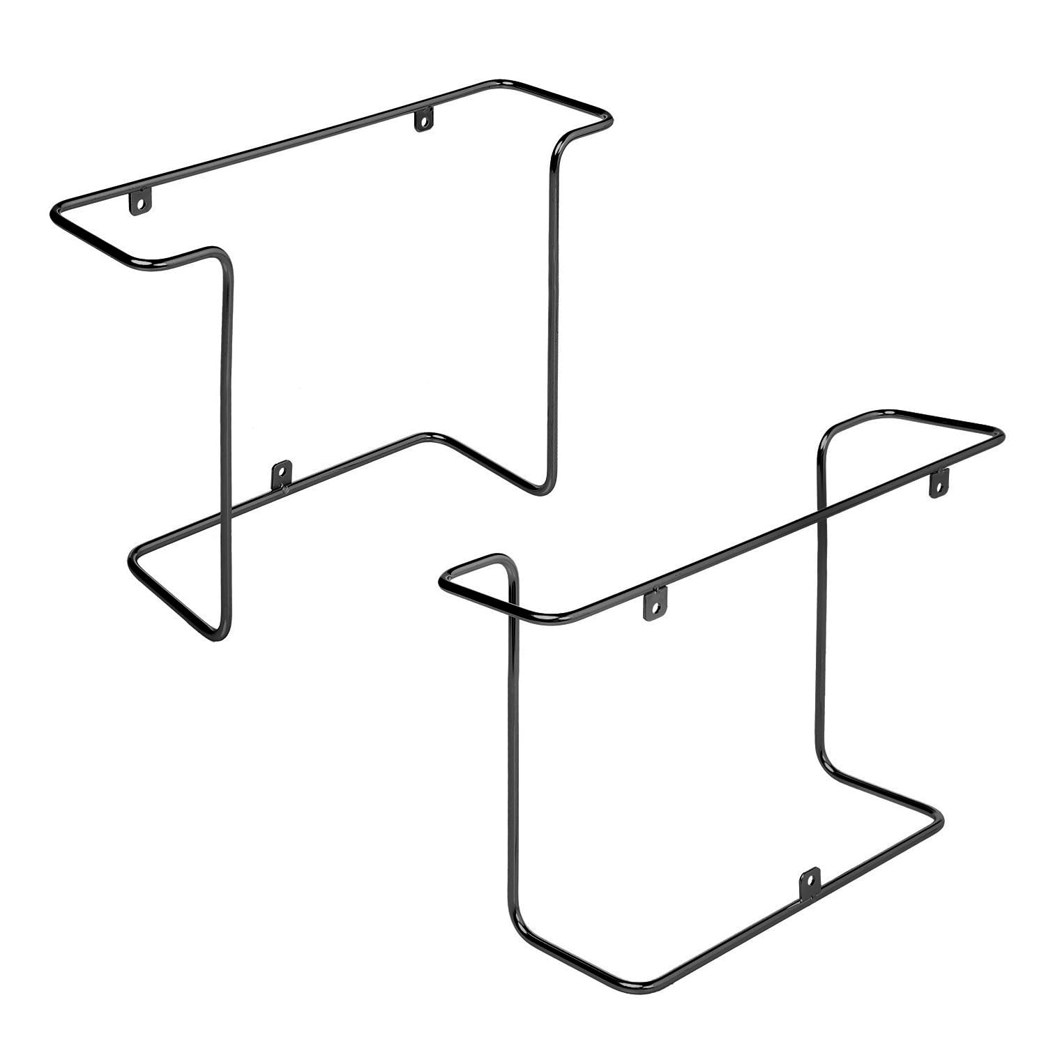 Alt View 4. Dazzling Pops - MyGift Modern Metal Wire Wall Mounted Vinyl Records Storage Racks, Hanging LP Record Holders, Floating Albu... - Black- 4 Pcs.