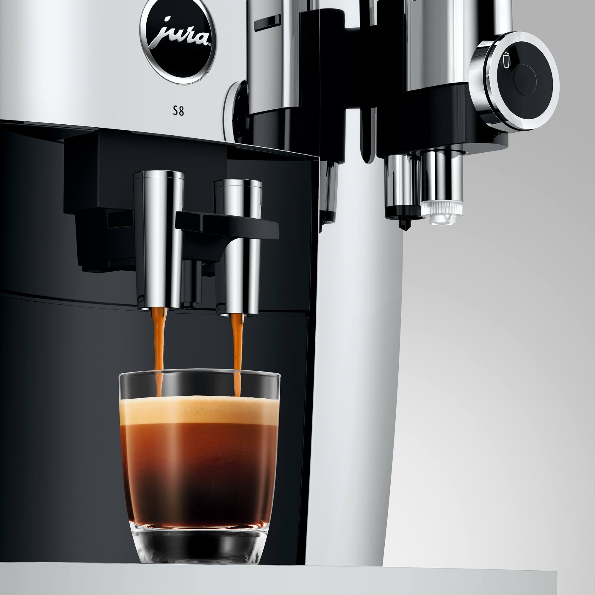 Alt View 9. JURA - S8 Automatic Coffee Machine - Chrome.