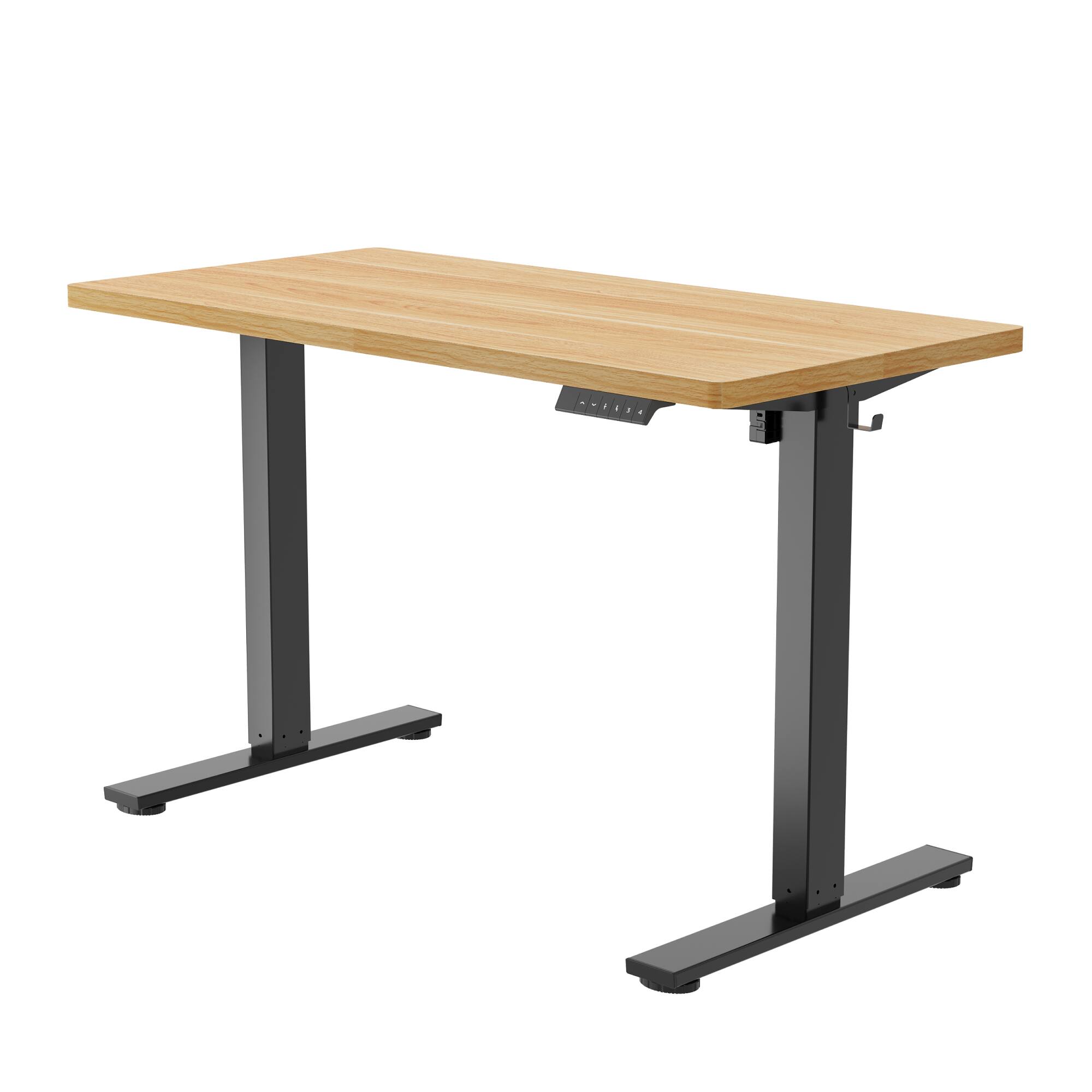 Angle. FlexiSpot - FlexiSpot E2 48''W Electric Adjustable Standing Desk Chipboard, Maple/Black - Maple.
