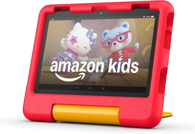 Amazon - Fire HD 8 Kids tablet, ages 3-7 | 3GB memory, 13-hr battery, 32GB (2024 release) - Disney Pixar Cars