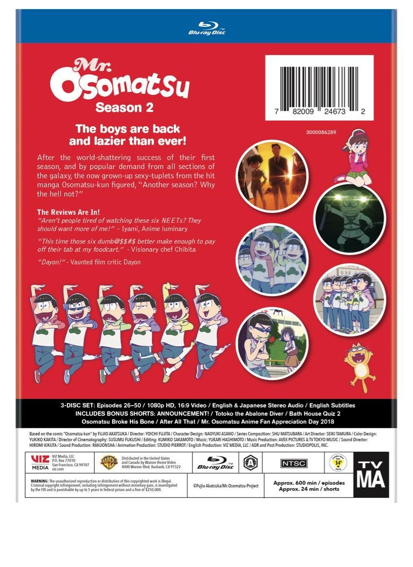 Back. Mr. Osomatsu Season 2 [Blu-ray].