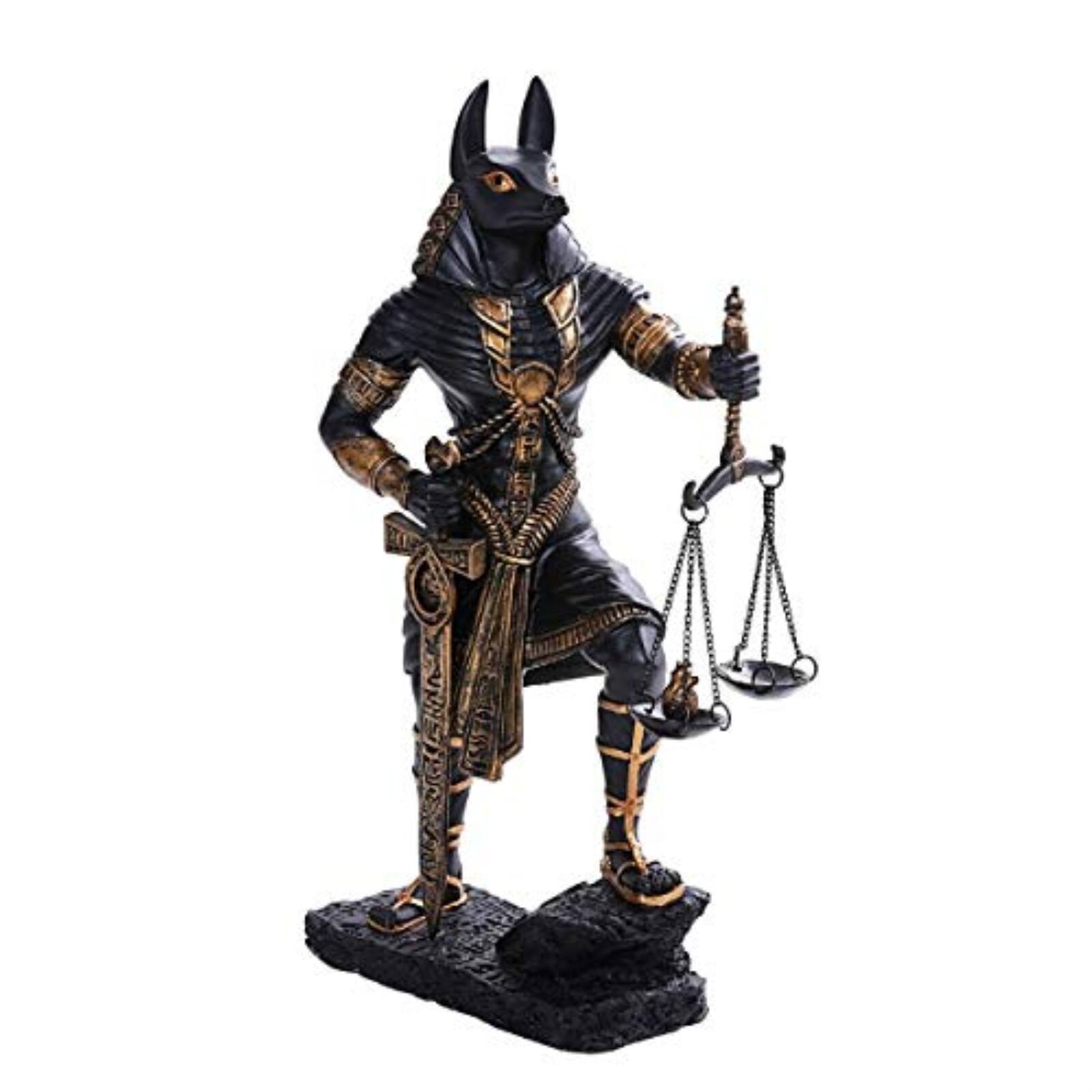 Front. Pacific Trading - Ancient Egyptian God Anubis Judgement Resin Collectible Figurine 10.25 inch.