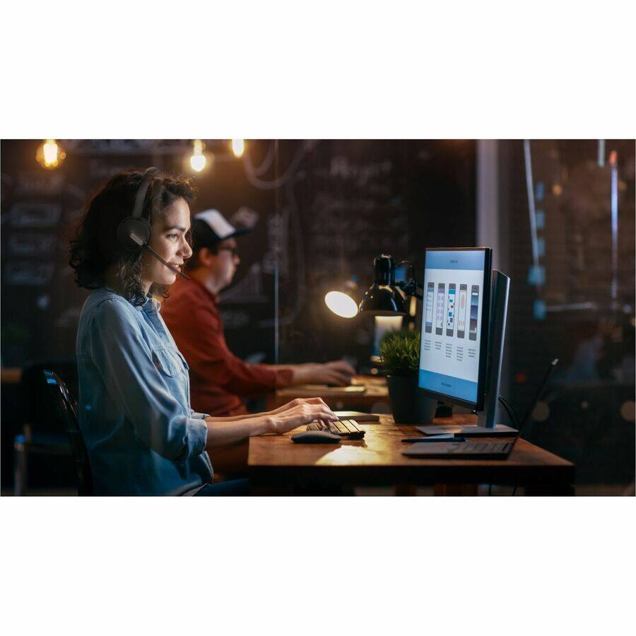 Alt View 8. Yealink - Yealink BH70 Bluetooth Headset - Microsoft Teams Certification - Stereo - USB Type C, USB Type A - Wired/Wireless - Black.