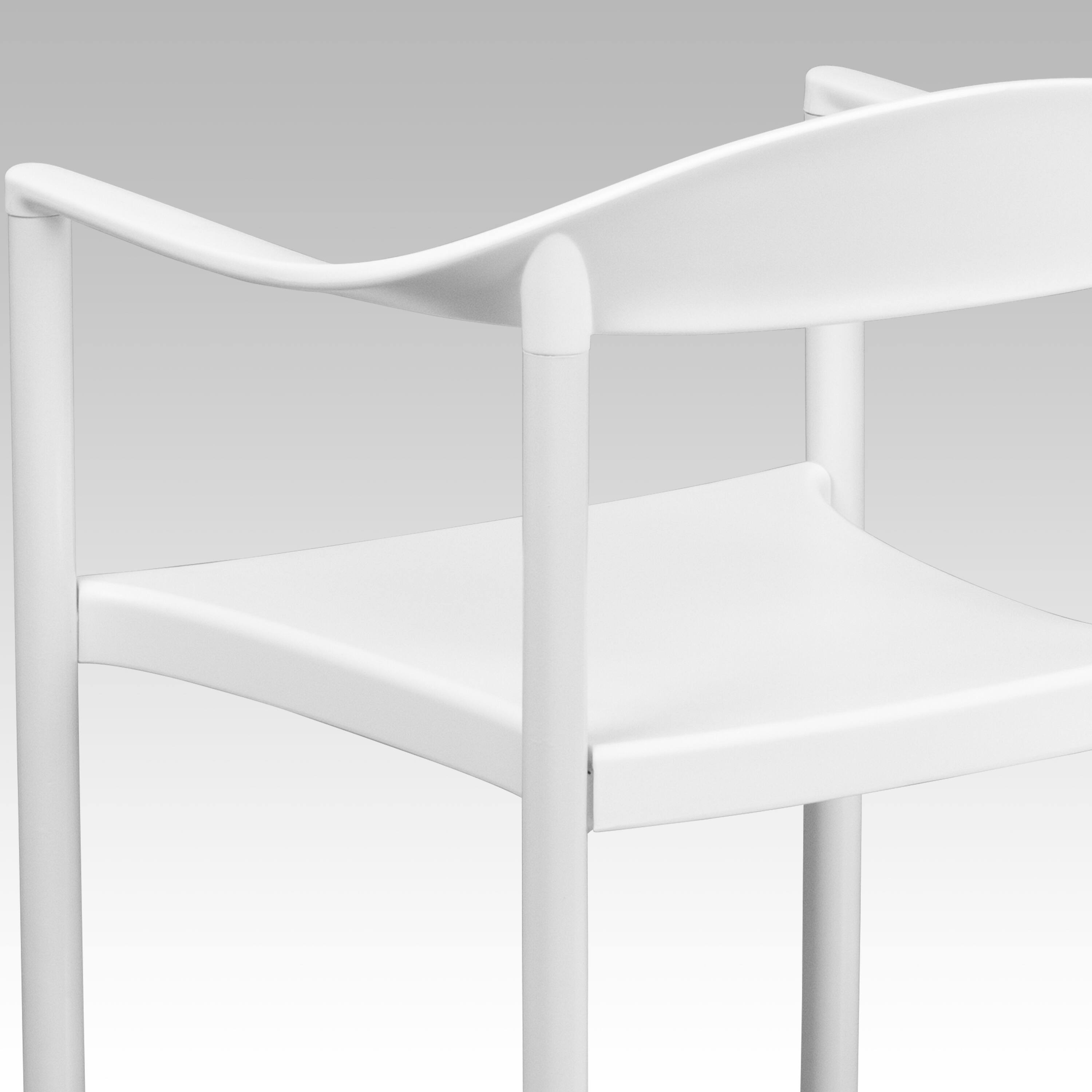 Alt View 9. Emma + Oliver - Multipurpose Plastic Cafe Stack Chair - White.