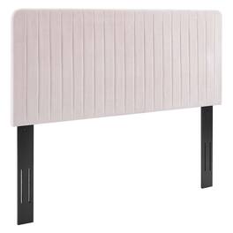 Milenna Channel Tufted Performance Velvet King/California King Headboard by Modway - Pink