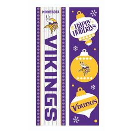 Evergreen Enterprises - Minnesota Vikings 47" Double Sided Christmas Leaner Fan Sign - Multicolor
