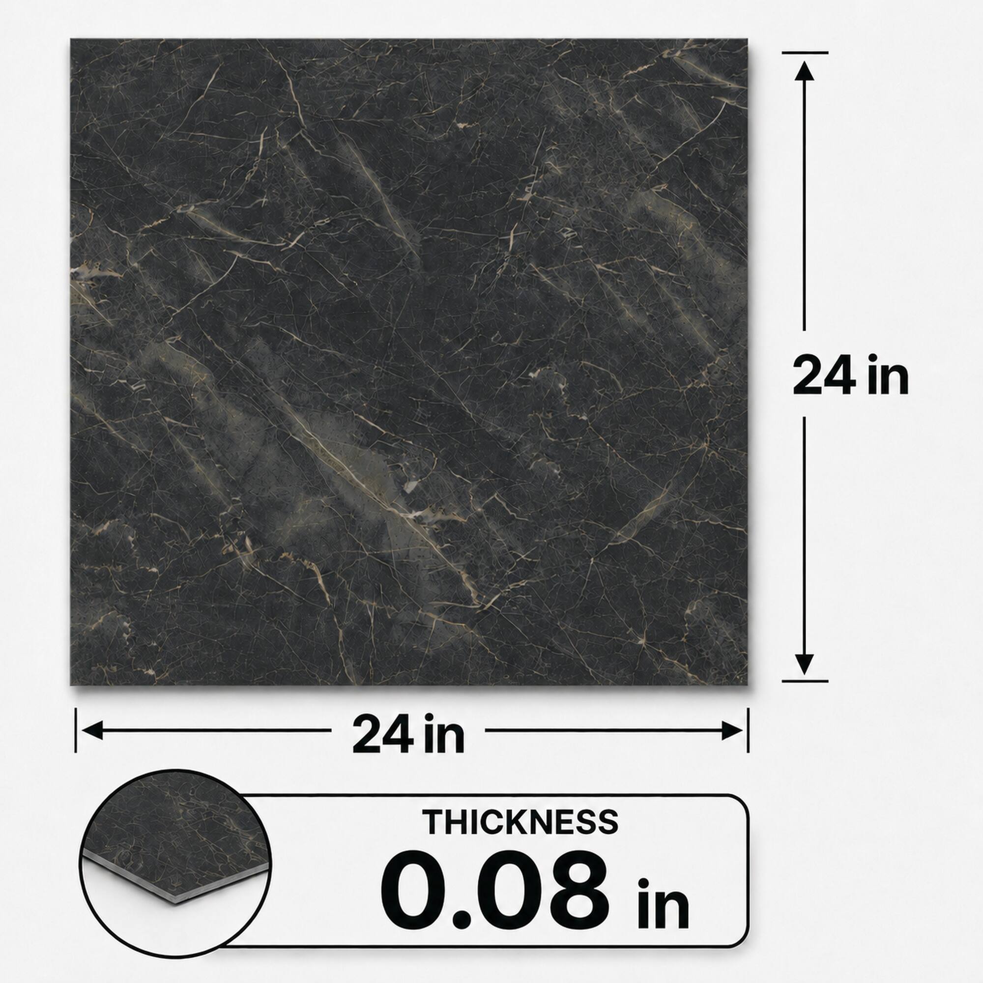24 in x 24 in, THICKNESS 0.08 in