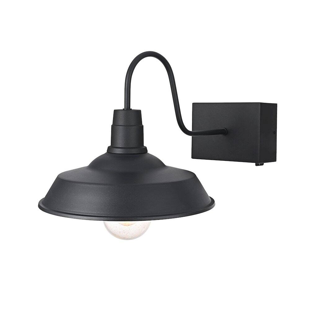 Angle. Elegant Lighting - Rayan 14 Inch Outdoor Wall Sconce In Black - Black.
