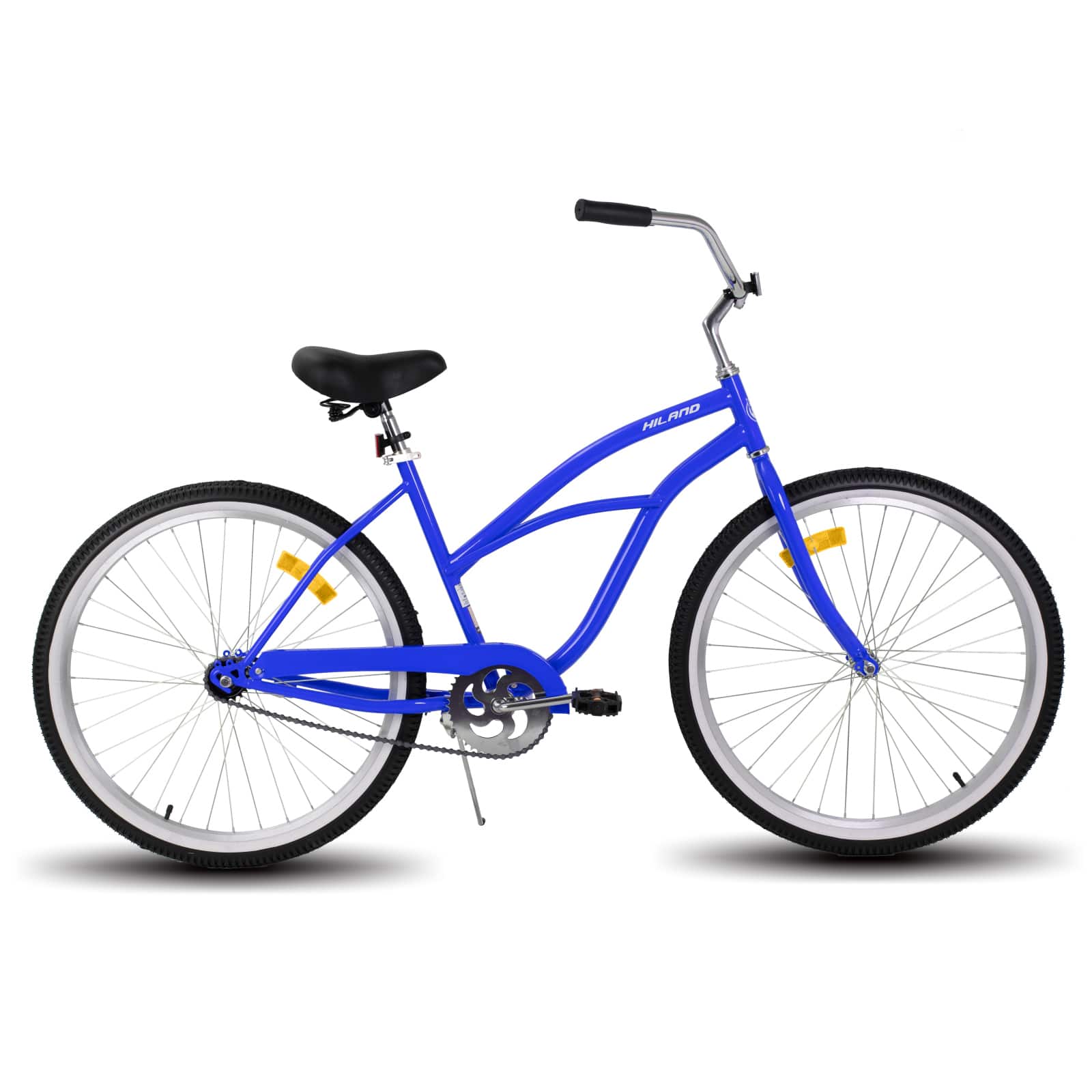 HILAND - Jade 24 in Beach Cruiser Bike for Youth Boys and Girls, Hi-Ten Steel Frame Commuter City Bicycle - Blue