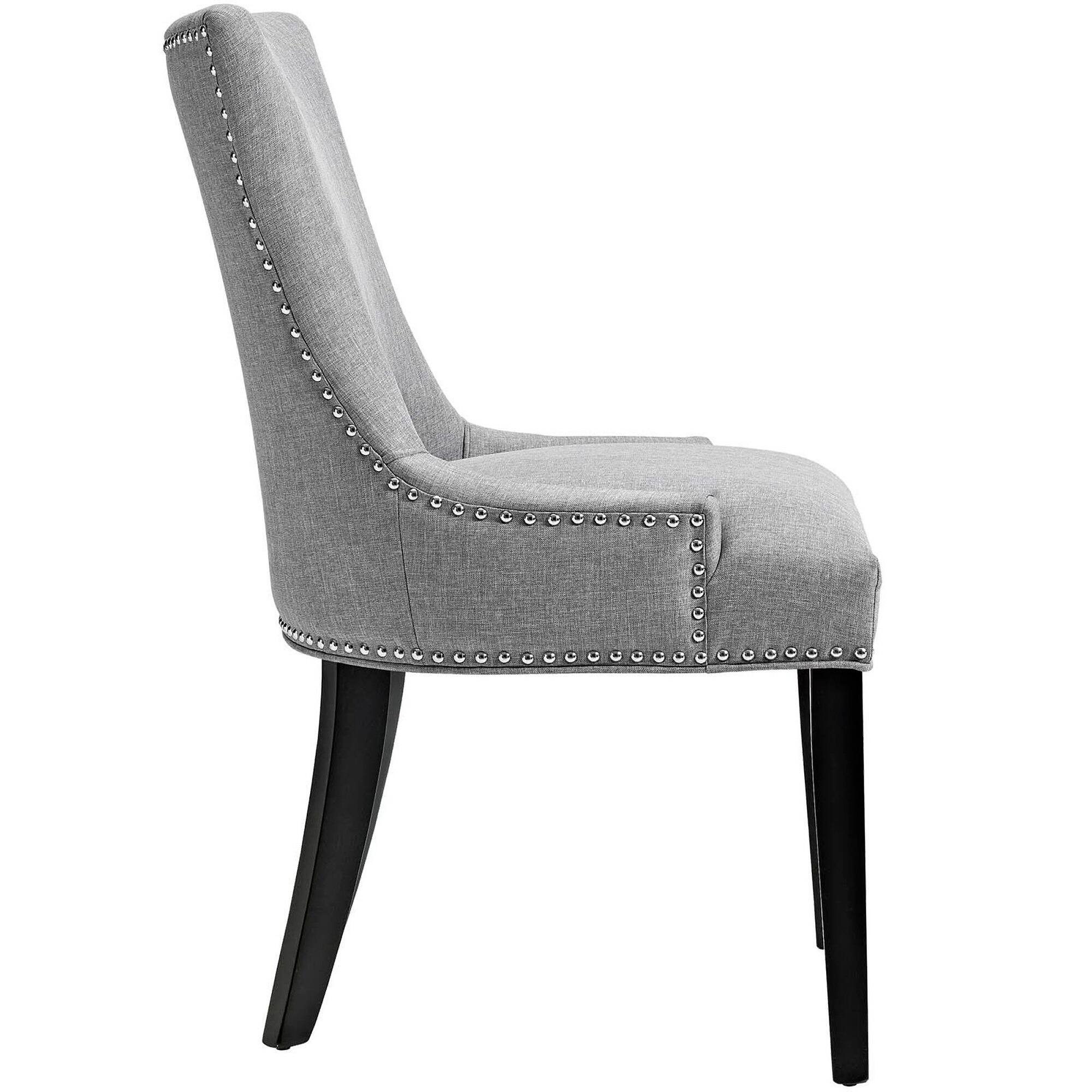 Angle. Modway - Marquis Fabric Dining Chair by Modway - Gray.