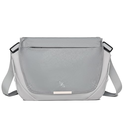 Front. ESBANY - Shoulder bag Crossbody Bags for Men messenger bags fit 12" iPad Casual Daypack - 58grey.