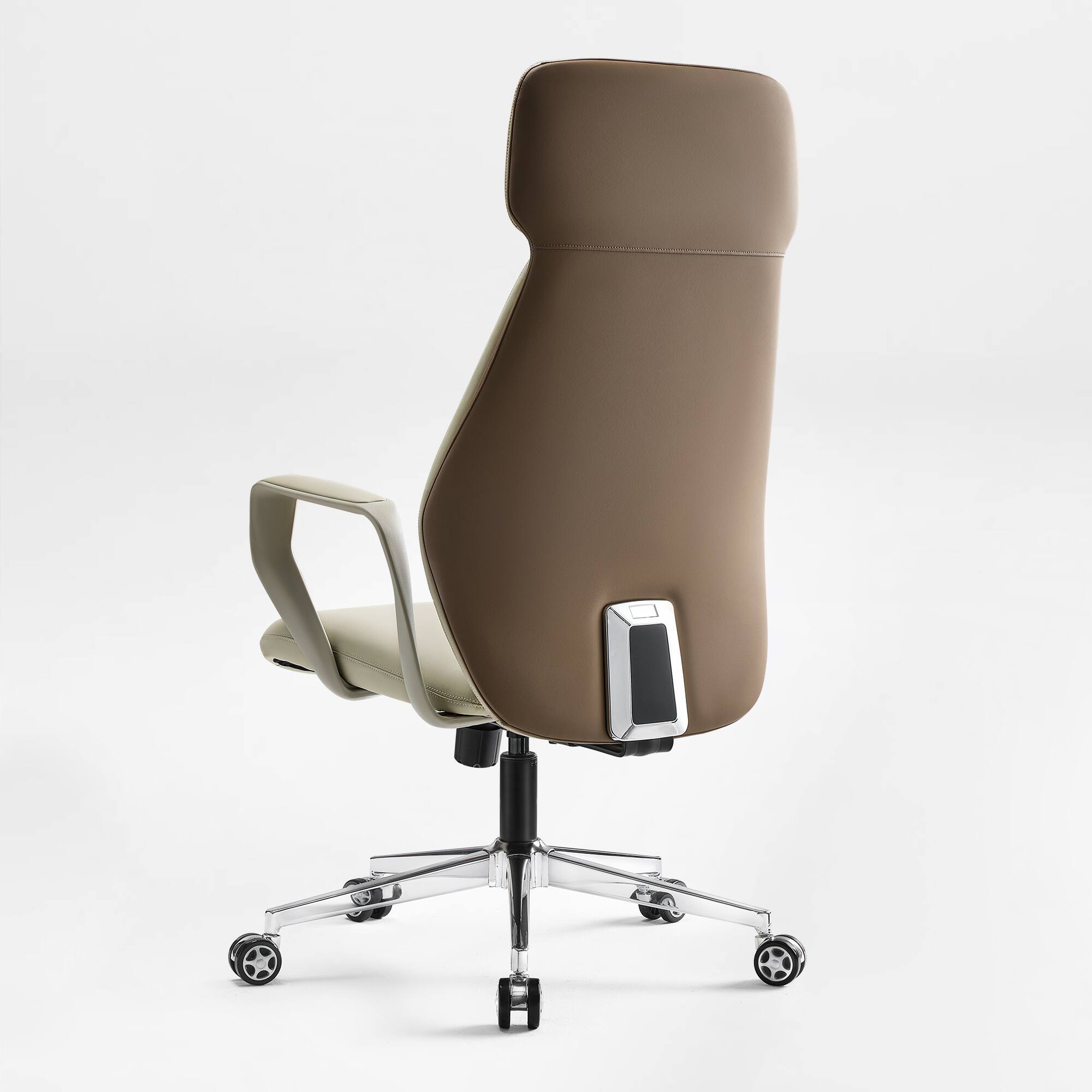 Angle. Eureka Ergonomic - Executive Office Chair, Premium PU Leather, Ergonomic Armrests, Height Adjustable Swivel Base - Grey.