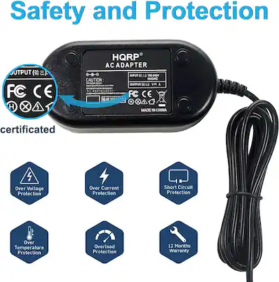 HQRP Adattatore AC Per JVC GR-SXM250US GR-D70U GR-D70US GR-D90 GR-D90U HQRP Adattatore AC Per JVC GR-SXM250US GR-D70U GR-D70US GR-D90 GR-D90U