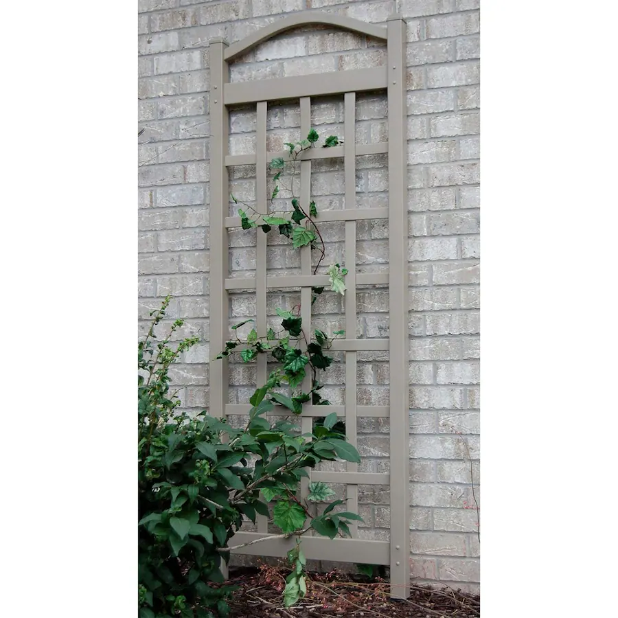 Dura Trel Cambridge 28 x 75 Inch PVC Vinyl Outdoor Garden Patio Trellis ...