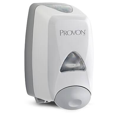 Front. PROVON - FMX 12 Wall Mounted Hand Soap Dispenser - Gray/Silver.