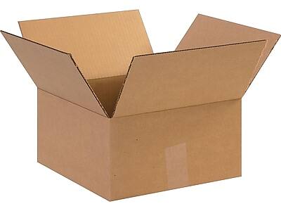 Front. National Brand - 12" x 12" x 6" Standard Shipping Boxes, 32 ECT, 25/Bundle - Kraft.