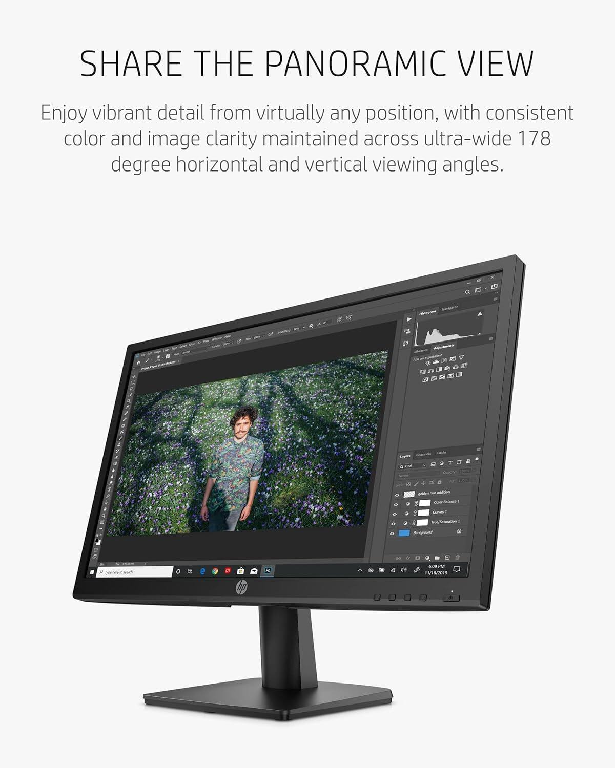 SHARE THE PANORAMIC VIEW

Enjoy vibrant detail from virtually any position, with consistent color and image clarity maintained across ultra-wide 178 degree horizontal and vertical viewing angles.