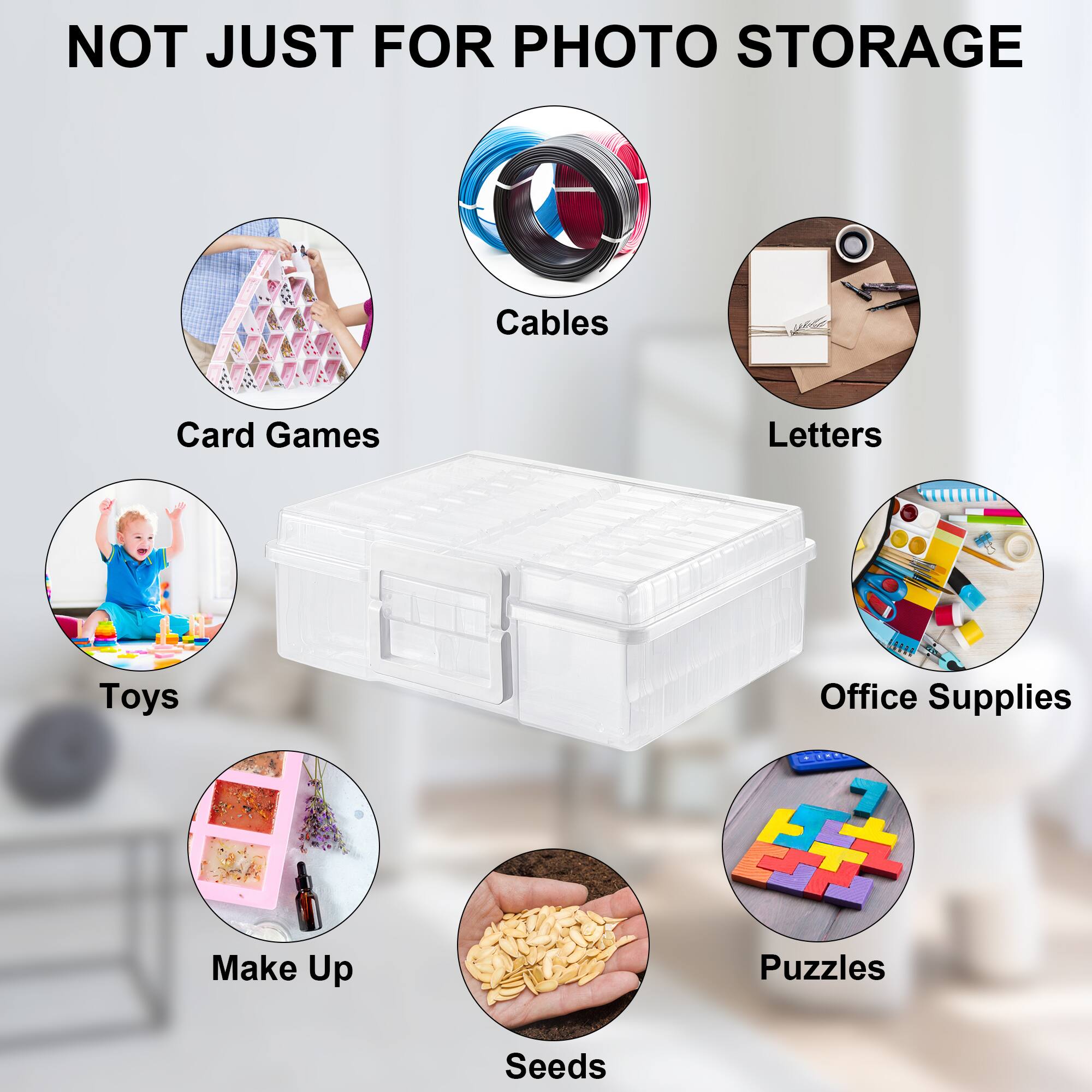 NOT JUST FOR PHOTO STORAGE

- Cables
- Letters
- Office Supplies
- Card Games
- Toys
- Make Up
- Puzzles
- Seeds