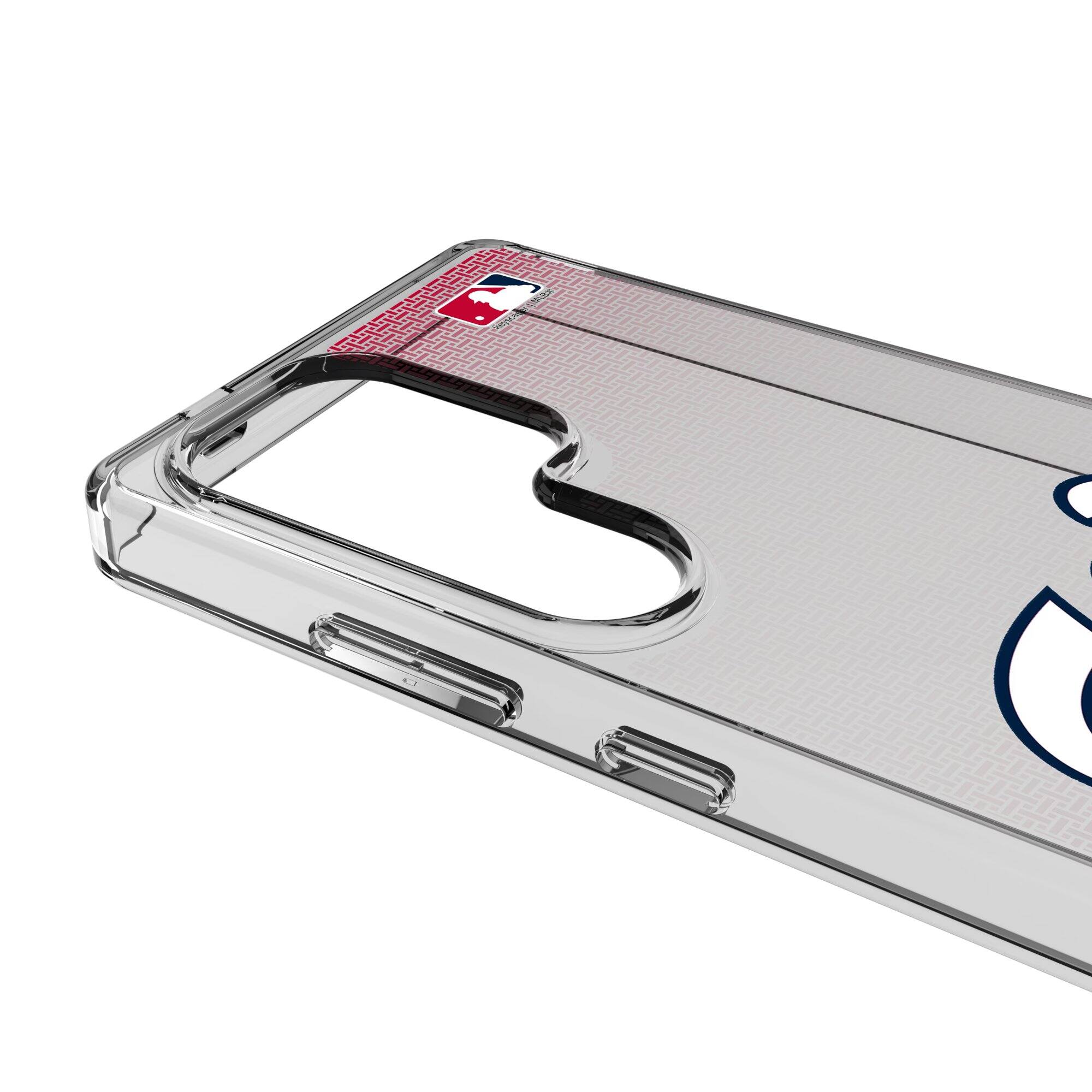 Alt View 2. Keyscaper - Washington Nationals Linen Logo Galaxy Clear Case - S22 - Multicolor.