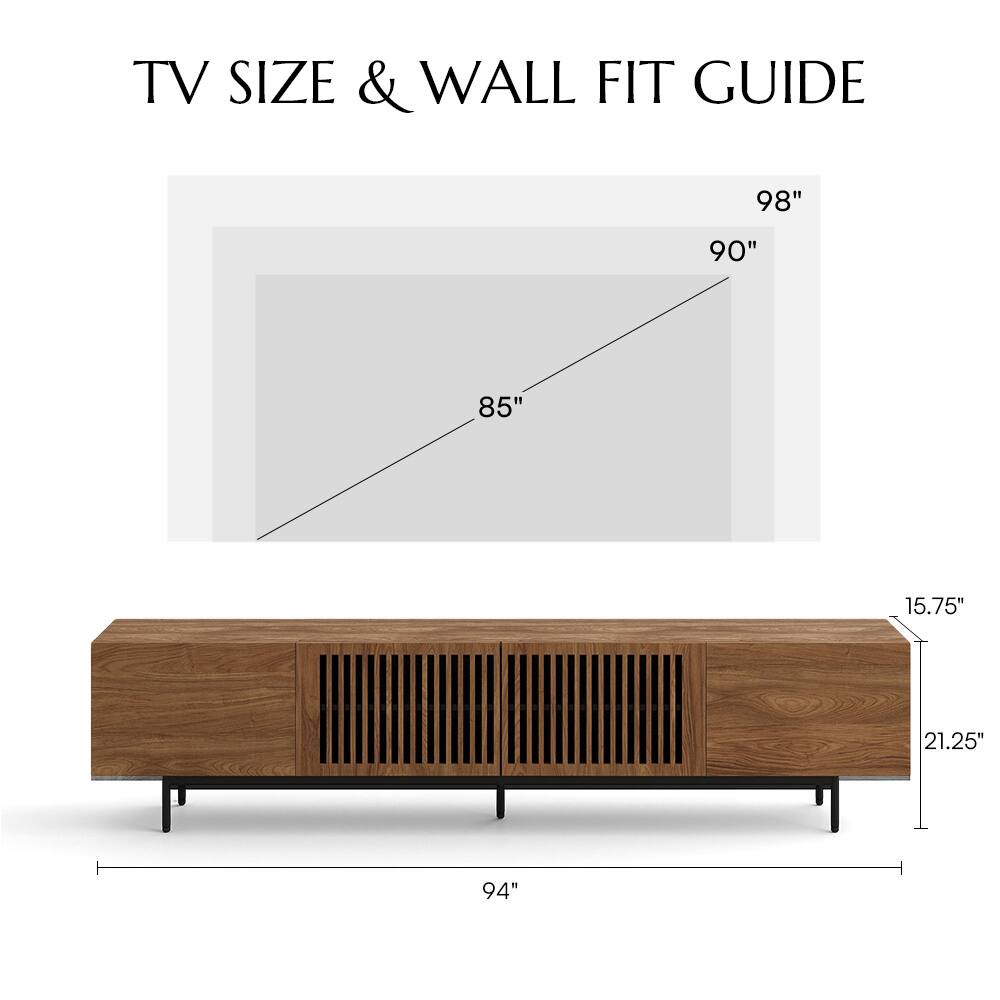 TV SIZE & WALL FIT GUIDE

98"  
90"  
85"  
15.75"  
21.25"  
94"
