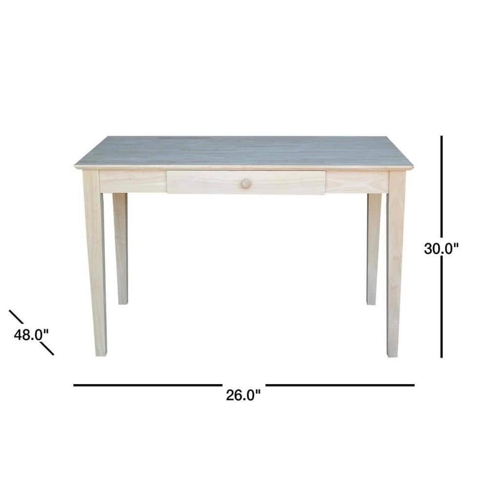 The dimensions of the table are:

- Length: 48.0"
- Width: 26.0"
- Height: 30.0"