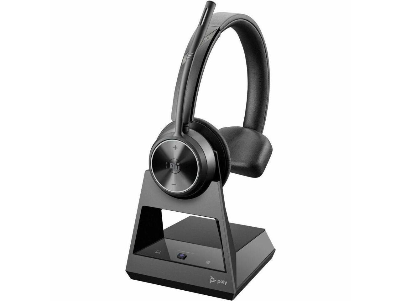 Alt View 1. HP - HP Poly Savi 7310-M Office DECT Mono Wireless Headset, Teams Certified, 590.6 ft, 20kHz, On-ear, Model 7S439AA#ABA - Black.