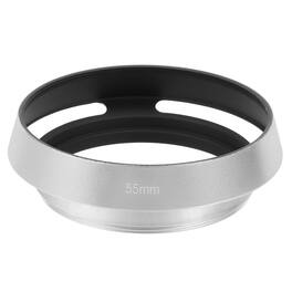 Unique Bargains - 55mm Lens Hood, Universal Metal Hollow Curved Screw-in Vented Lens Hoods for Fujifilm for Pentax - Silver