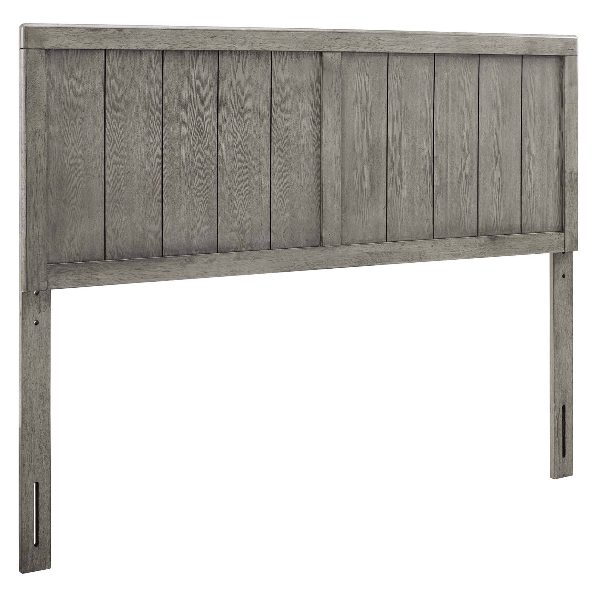 Robbie Wood Full Headboard by Modway - Gray