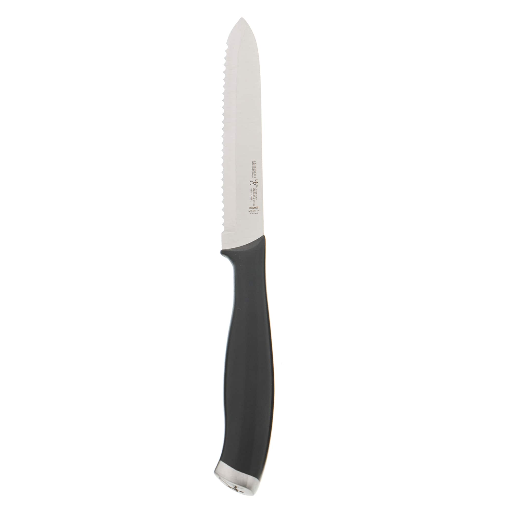 Henckels - Silvercap 5-inch Serrated Utility Knife - Stainless Steel