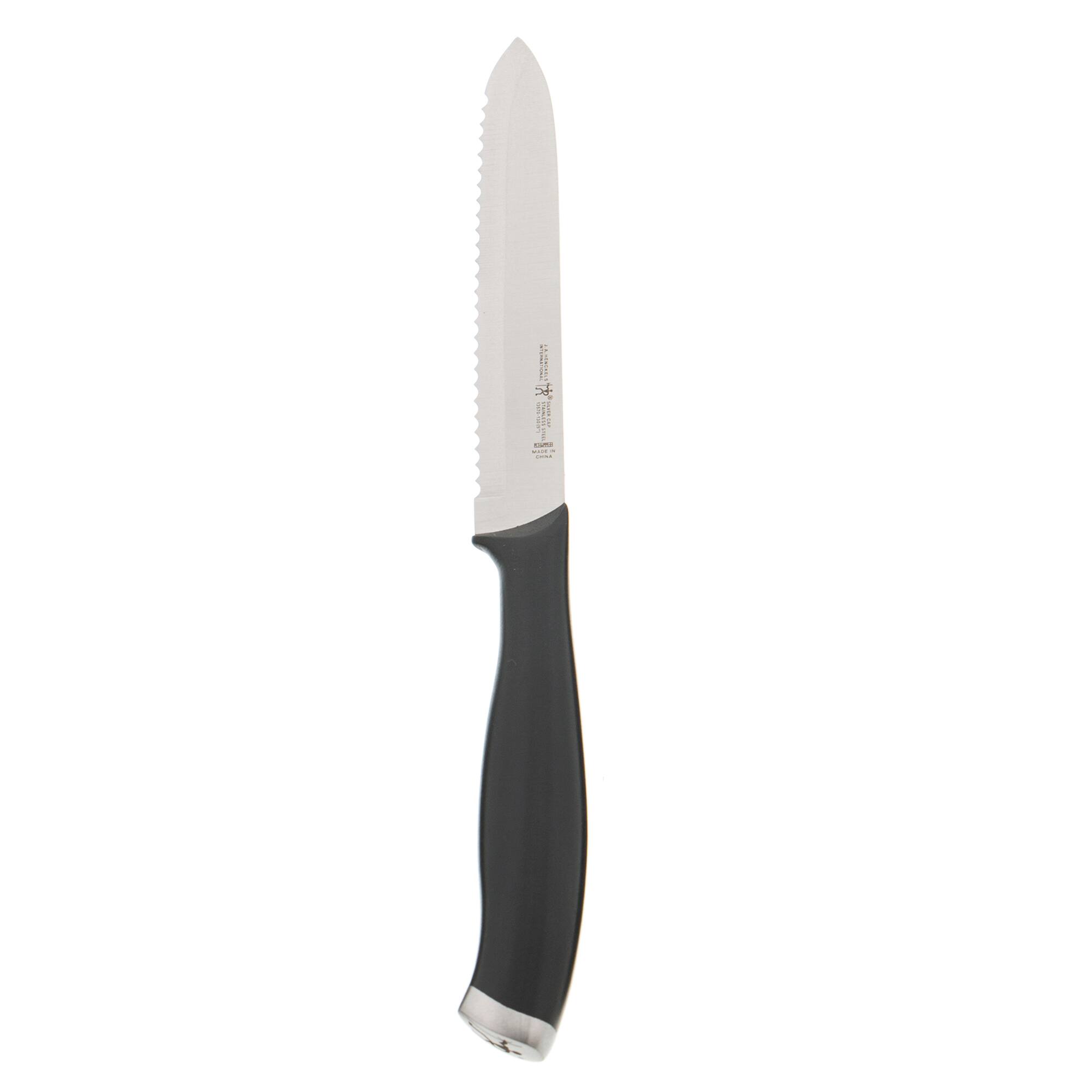 Henckels - Silvercap 5-inch Serrated Utility Knife - Stainless Steel