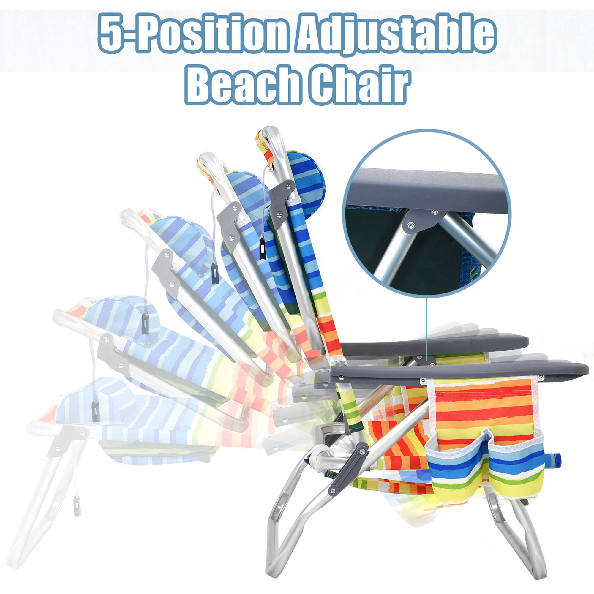 5-Position Adjustable Beach Chair