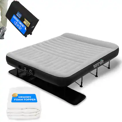 wnthe Sta o CONSTANT COMFORT QUEEN SIZE serenelife BUPPUS MEMORY FOAM TOPPER