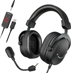 FIFINE - Gaming USB Headset with 7.1 Surround Sound for PS5/Xbox/Switch, AmpliGame H9 - Black