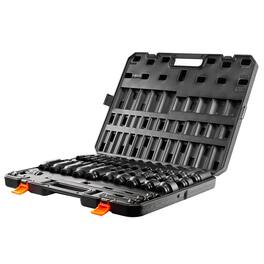 LOVMOR - Impact Sockets Set 43pcs 6 Point 1 2 Drive Bit Ratchet Tool Kit with Portable Storage Case