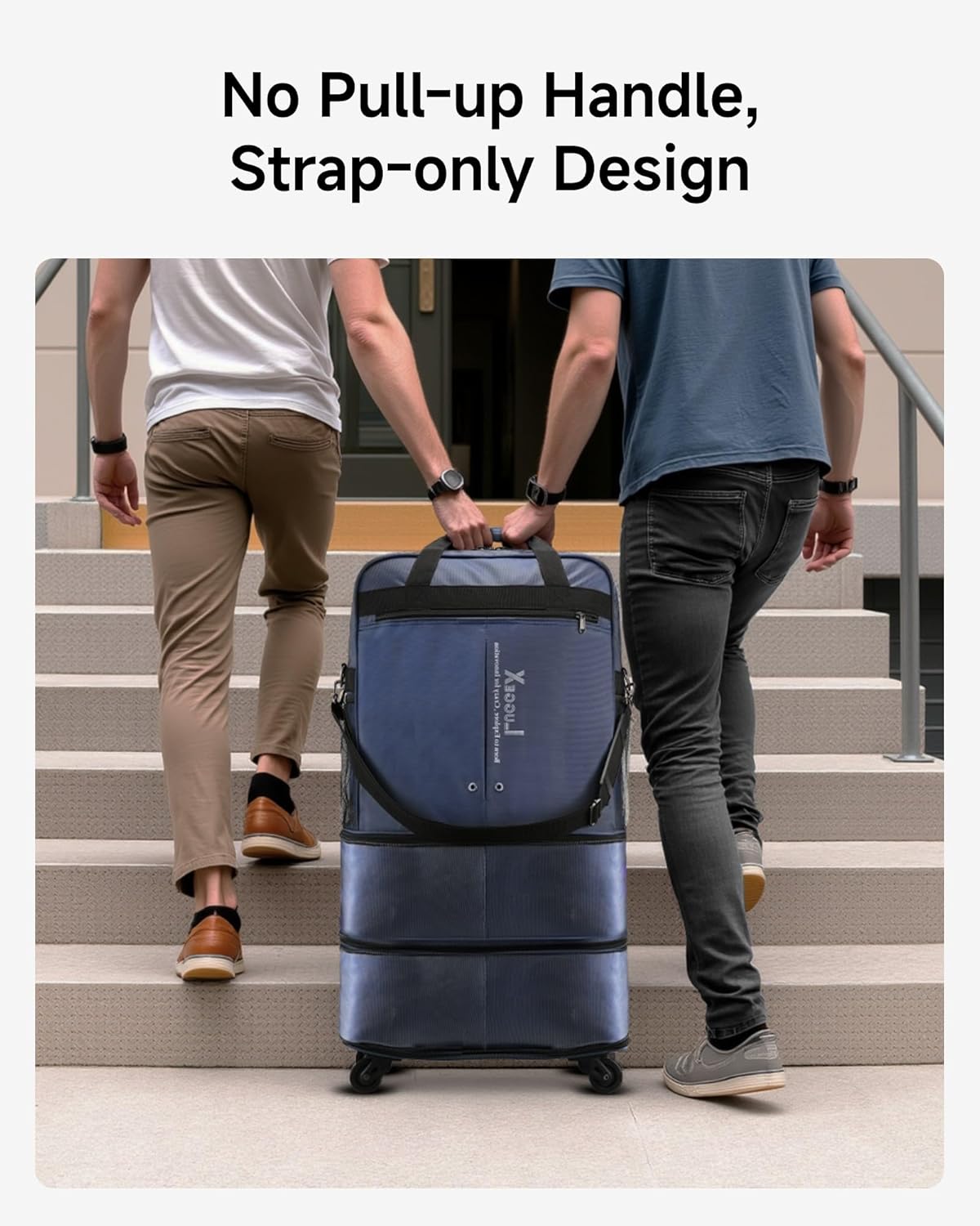 No Pull-up Handle, Strap-only Design

LUGGEX