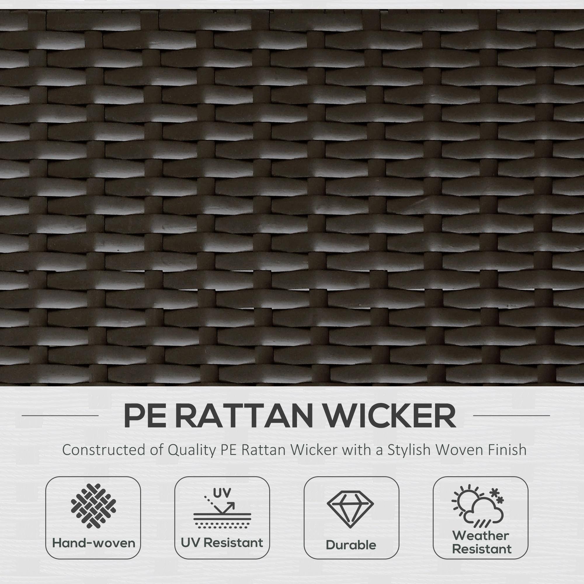 PE RATTAN WICKER Constructed of Quality PE Rattan Wicker with a Stylish Woven Finish

Hand-woven
UV Resistant
Durable
Weather Resistant