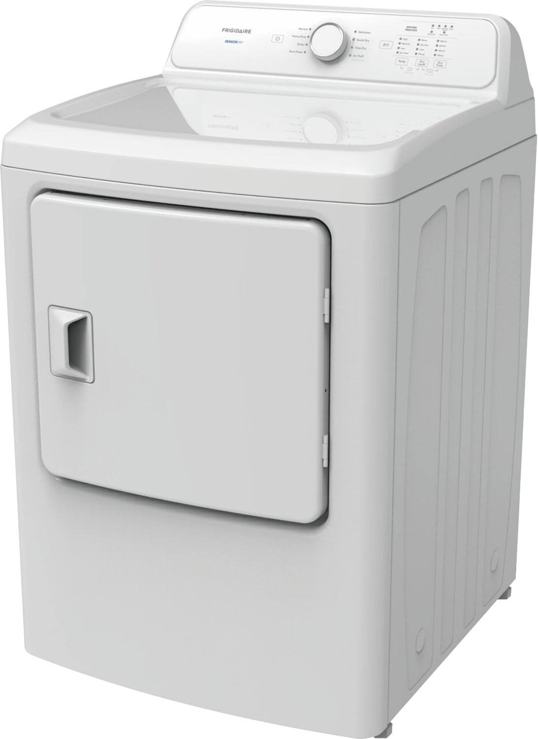 Angle. Frigidaire - 7 Cu. Ft. Electric Dryer with 8 Dry Cycles - White.