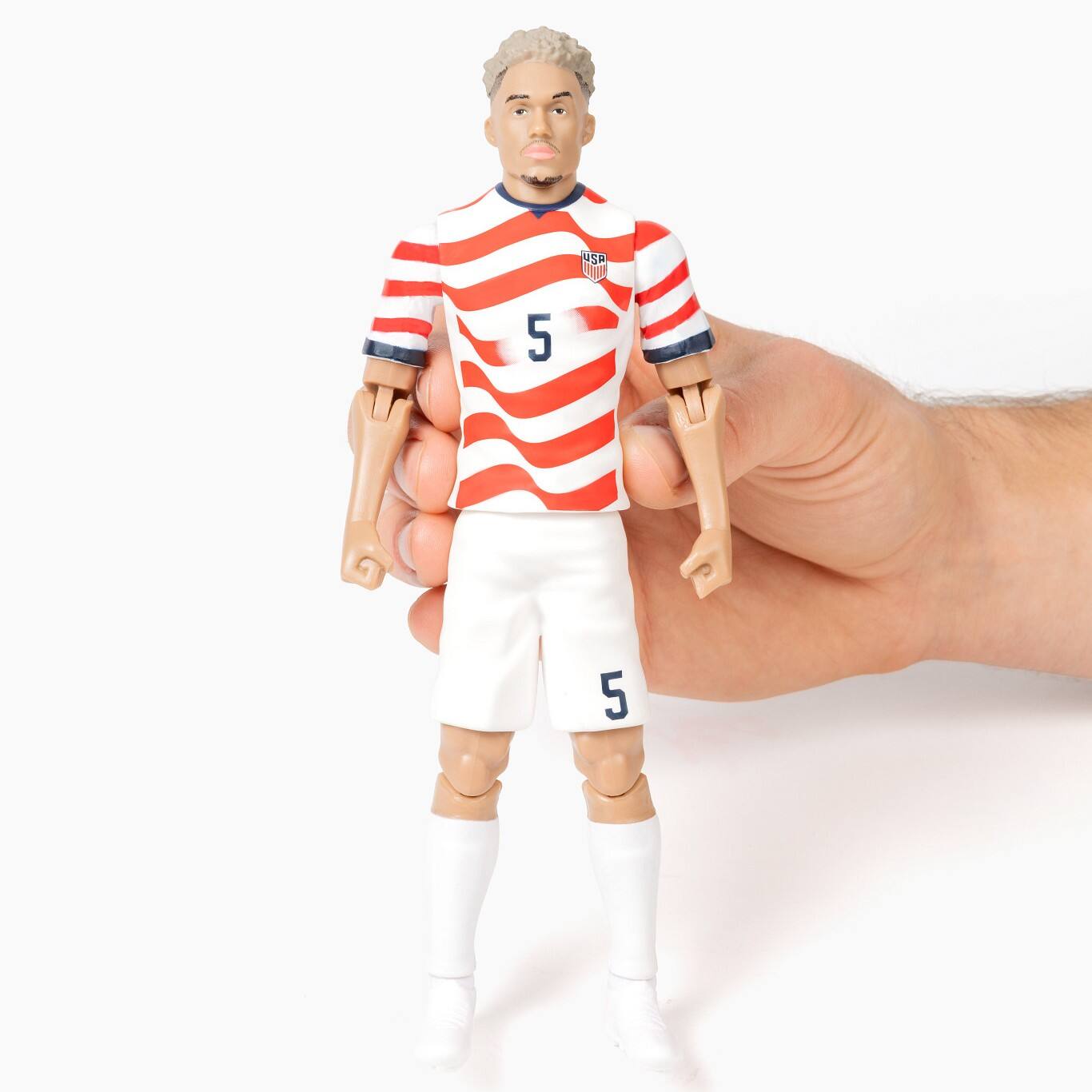 Alt View 3. Banbo Toys - Banbo Toys SOCKERS 2026 USMNT Antonee Robinson (Home Jersey) 8" Collectible Soccer Action Figure.