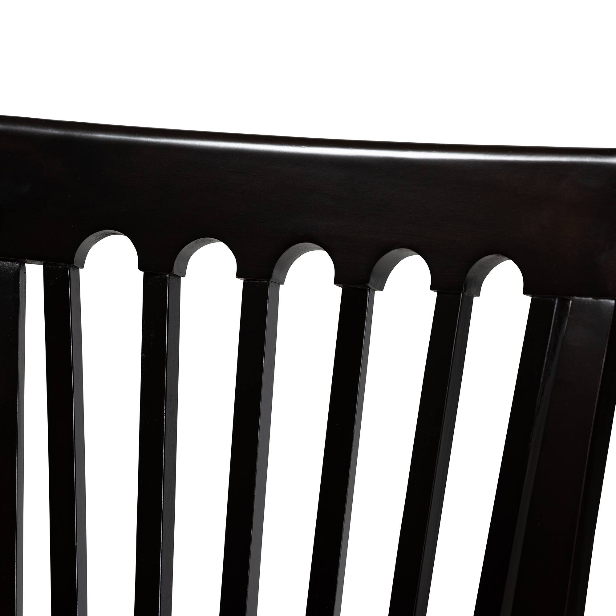 Back. Baxton Studio - Minette Modern Fabric Upholstered Espresso Finished 2-Piece Wood Dining Chair Set Set - Sand/Dark brown.