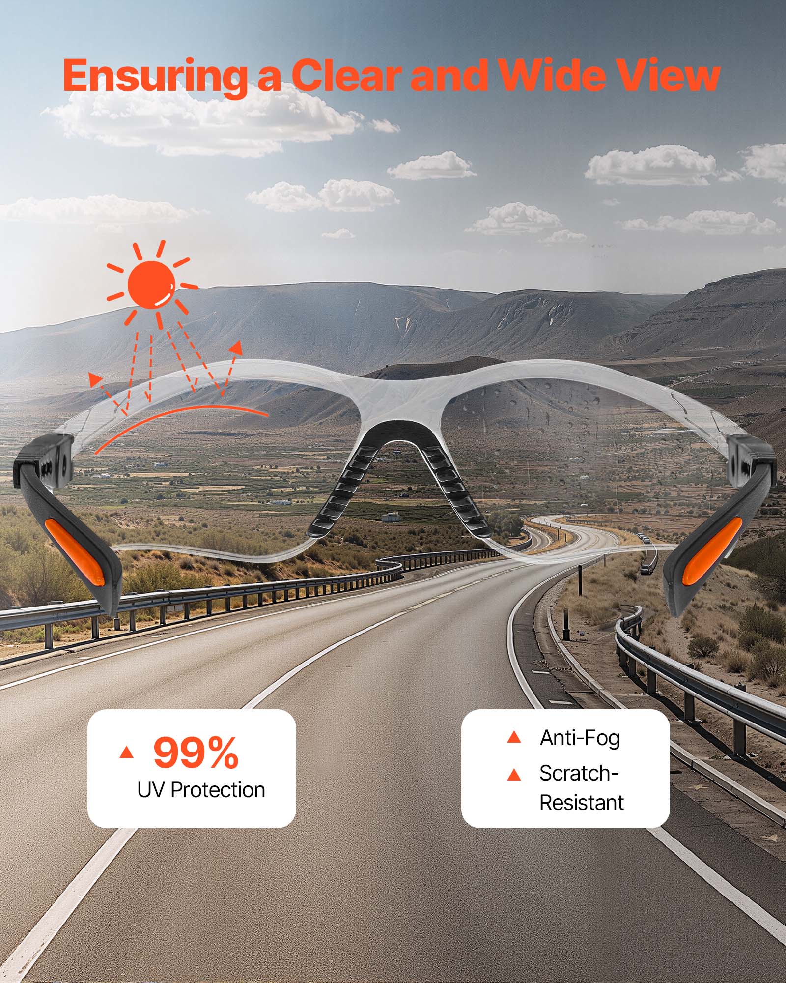 Ensuring a Clear and Wide View

- 99% UV Protection
- Anti-Fog
- Scratch-Resistant