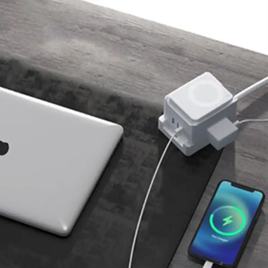 Desktop Power Socket Link Wireless Desktop Power Station, Advanced Design, Fast Charging, 3 ...