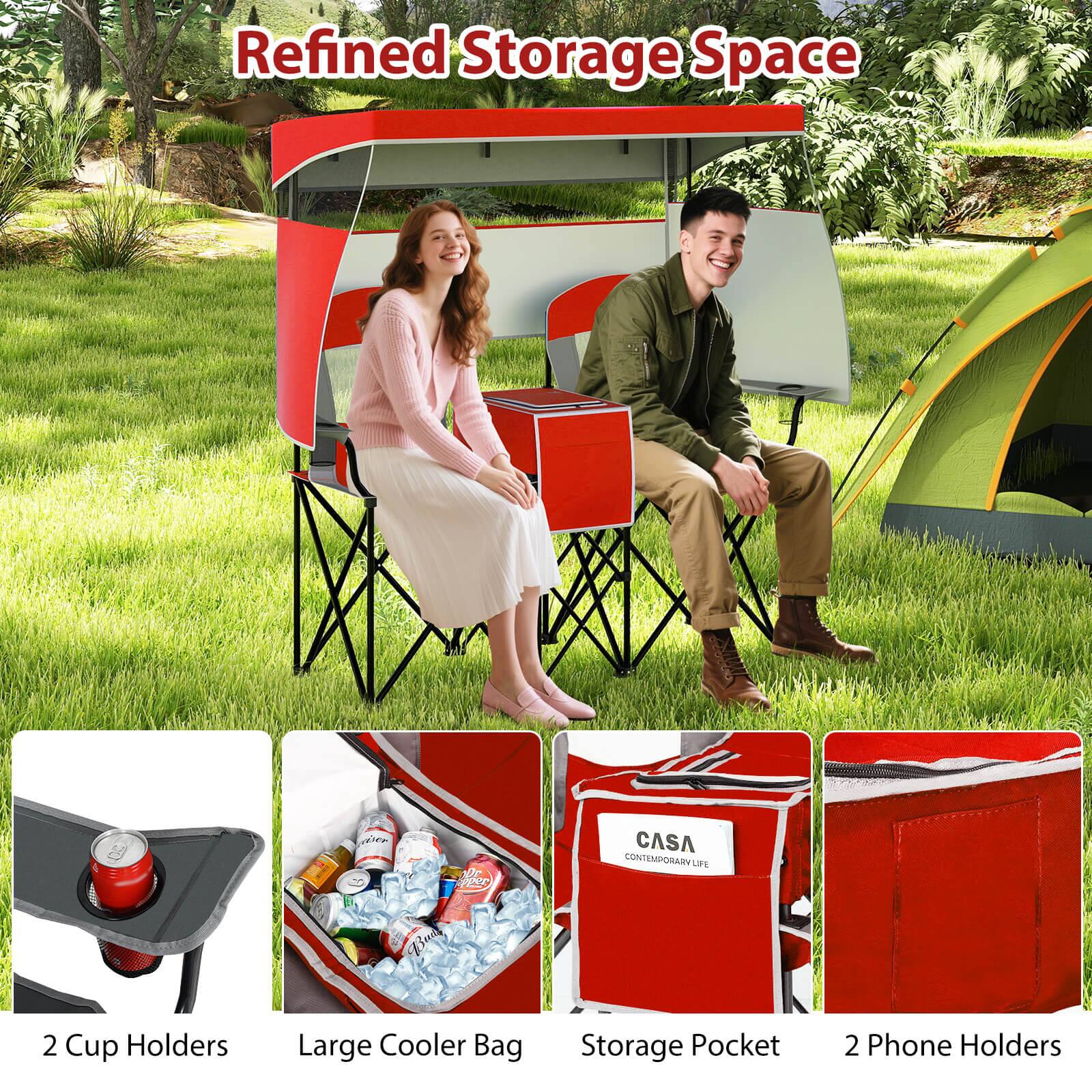 Refined Storage Space

- 2 Cup Holders
- Large Cooler Bag
- Storage Pocket
- 2 Phone Holders