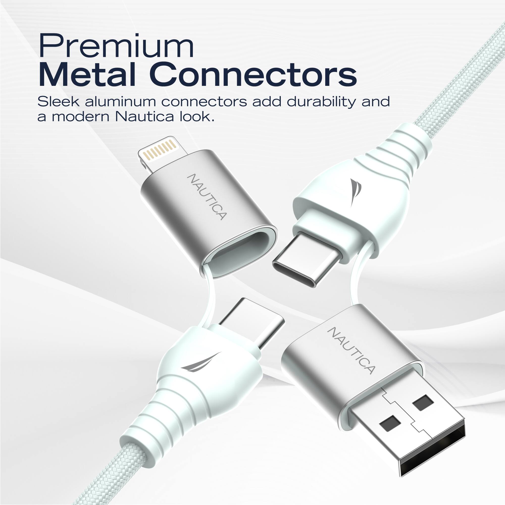 Premium Metal Connectors

Sleek aluminum connectors add durability and a modern Nautica look.