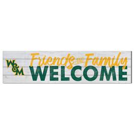 Jardine - William & Mary Tribe 10'' x 40'' Friends & Family Welcome Sign - White