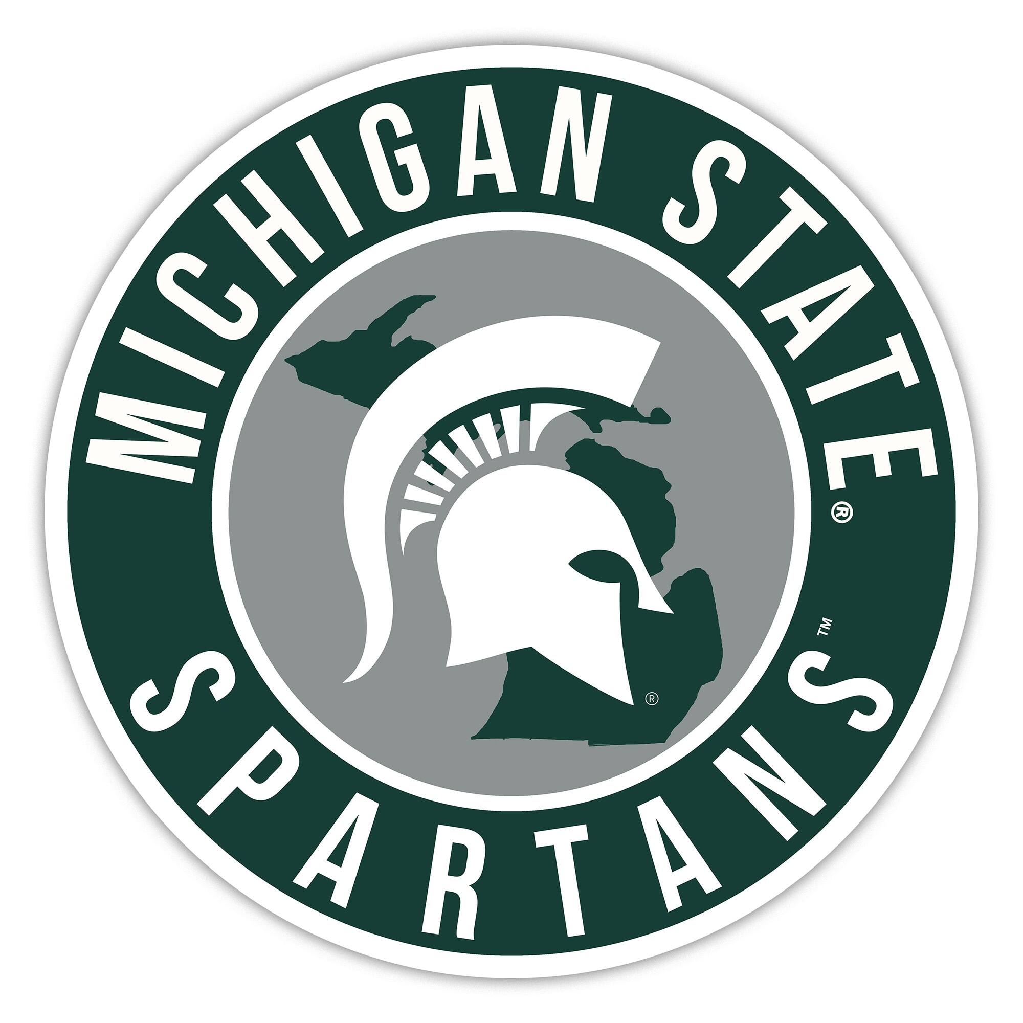 Michigan State Spartans 15" State Circle Sign