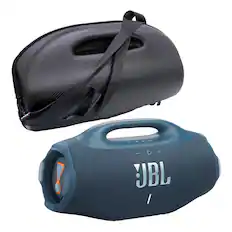 Front. JBL - JBL Boombox 4 Waterproof Portable Bluetooth Speaker Bundle with gSport Case - Blue.