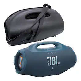 JBL - Boombox 4 Waterproof Portable Bluetooth Speaker Bundle with gSport Case - Blue