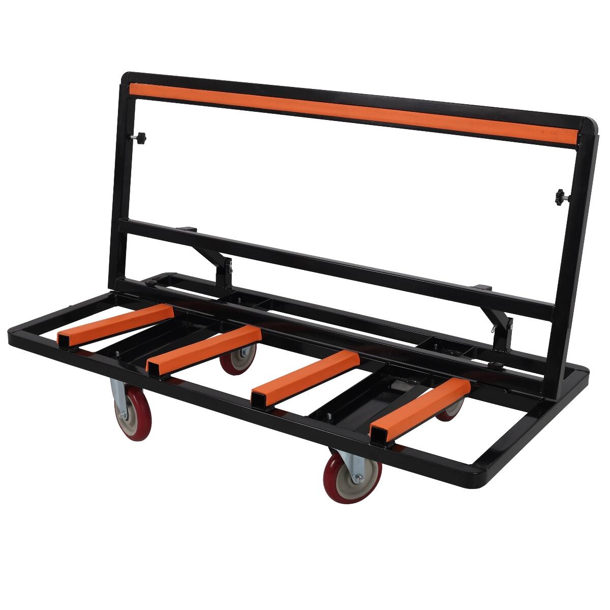 Left. Ropilly - Ropilly Folding Drywall Cart, 2200 lb Utility Dolly with Swivel Casters, Steel Panel Moving Cart - Black.