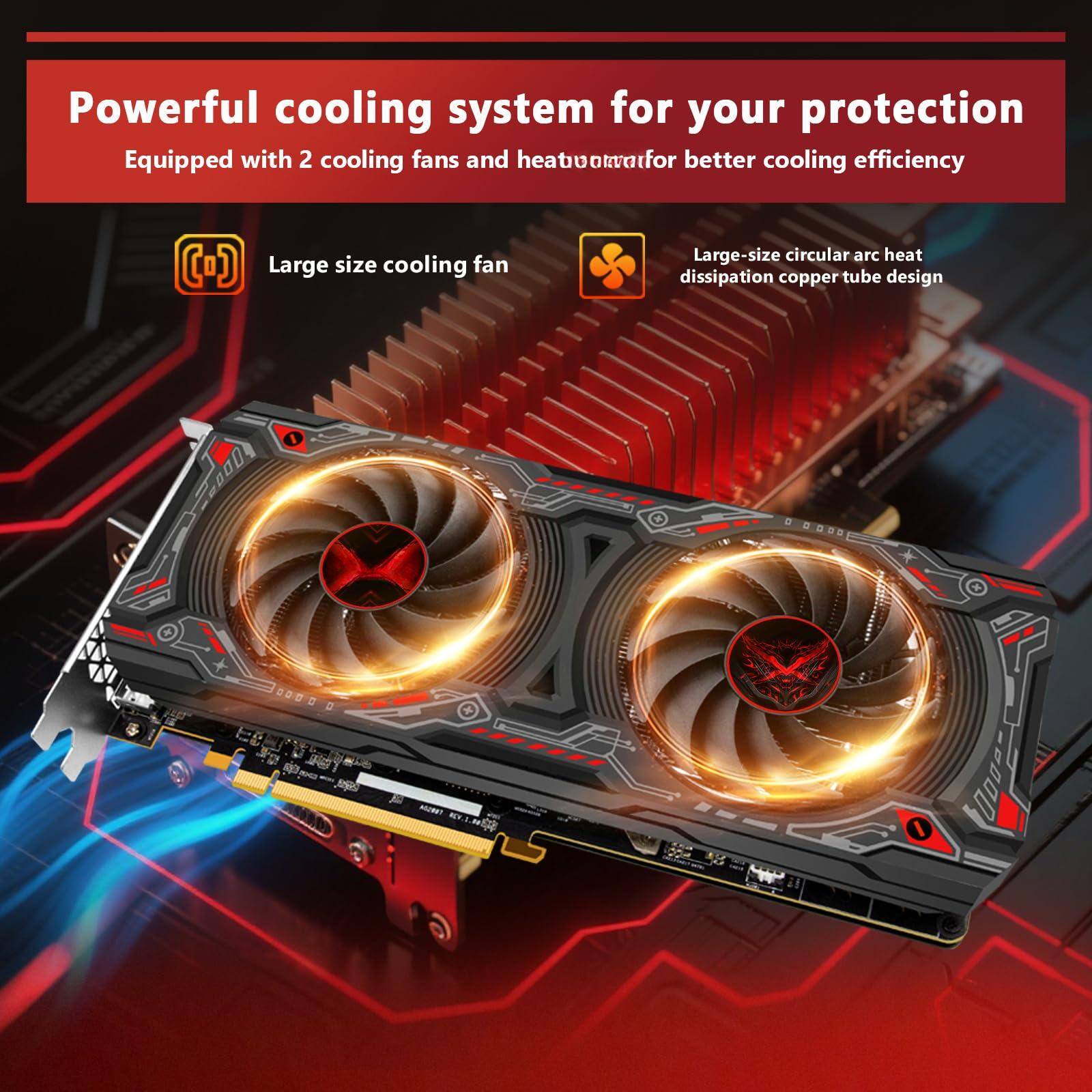 Powerful cooling system for your protection  
Equipped with 2 cooling fans and heat sink for better cooling efficiency  

Large size cooling fan  
Large-size circular arc heat dissipation copper tube design